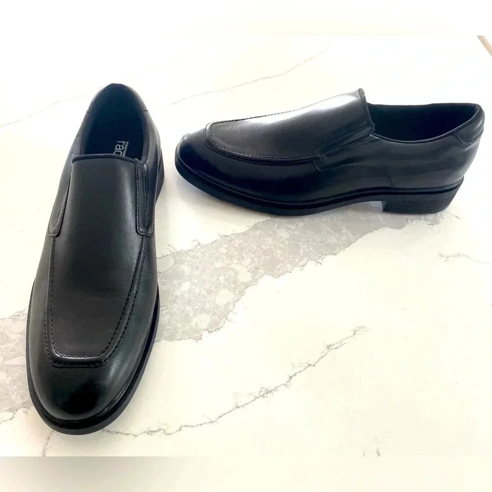 Nordstrom Leather Career Slip-on Loafers Ortholite Comfort Sole Men’s‎ 8M Black